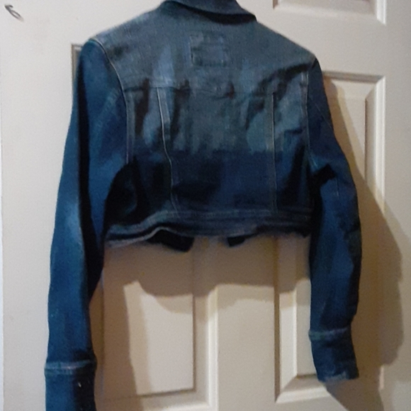 Star jeans crop Jean jacket sz small - Picture 6 of 6